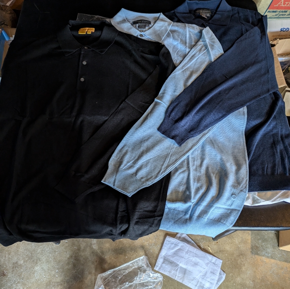Tricot st. Raphael long sleeve pullover/3 buttons